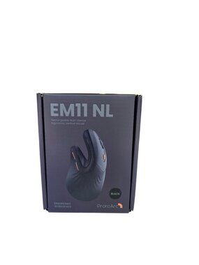 ProtoArc EM11 NL Rechargeable Multi-Device Ergonomic Vertical Mouse Black